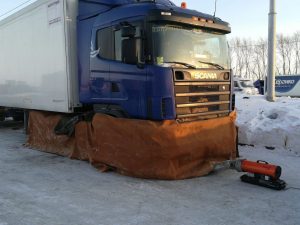 Отогрев грузового автомобиля